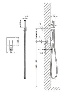 Гигиенический душ Timo Briana со смесителем хром 7189/00SM